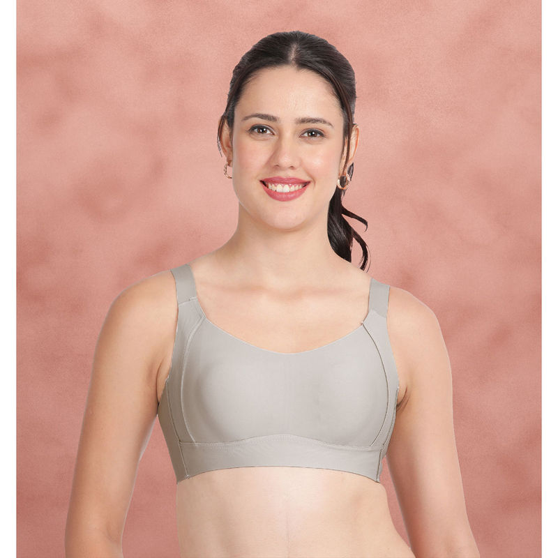 Shyaway Light Grey Full Coverage Seamless Bra (L)