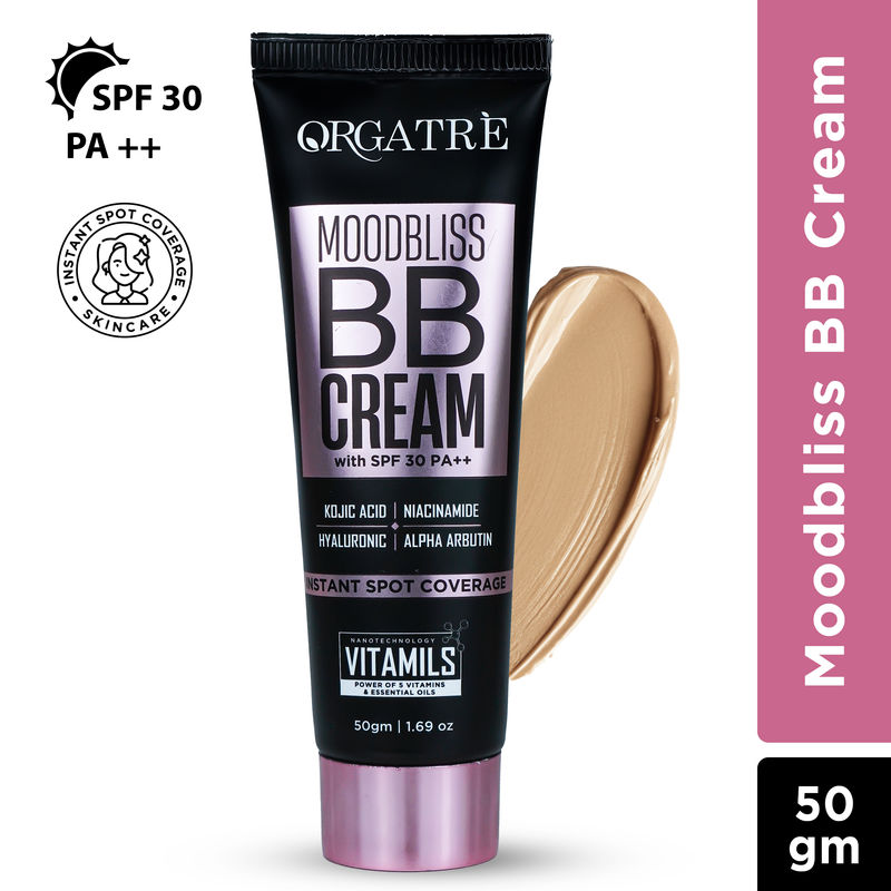 Orgatre Moodbliss BB Cream Instant Spot Coverage Light Makeup Glow With SPF 30 PA++ - Light Breeze-138