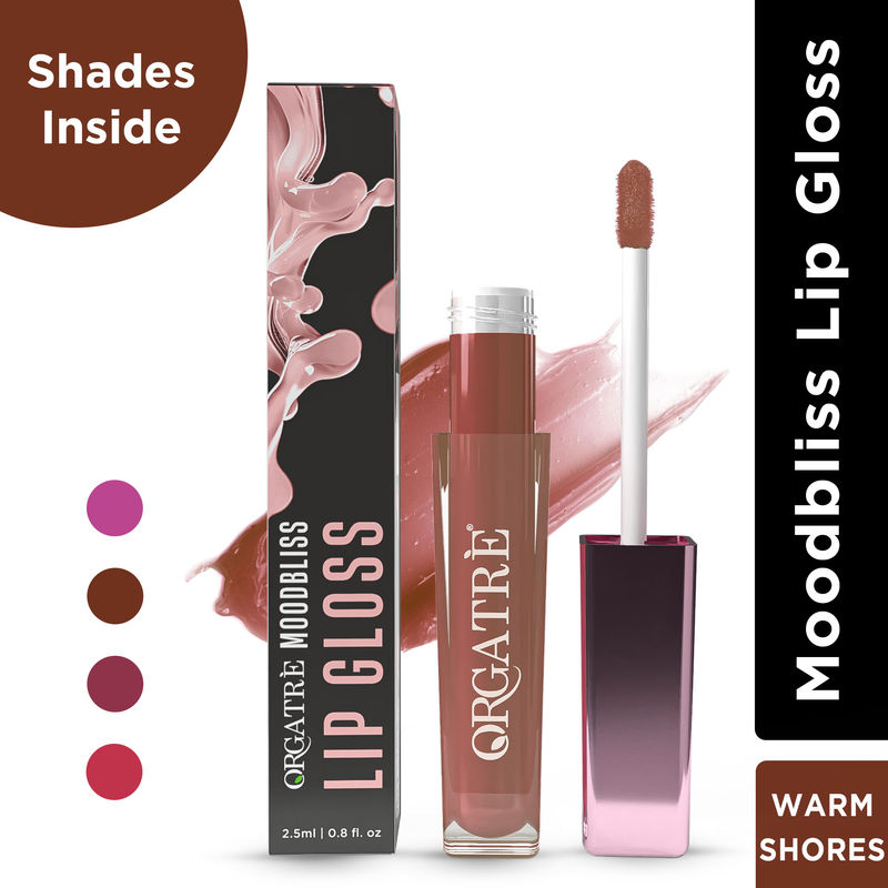 Orgatre Lip Gloss Fuller Plumped Lips With Instant Shine & Glossy Finish - Warm Shores