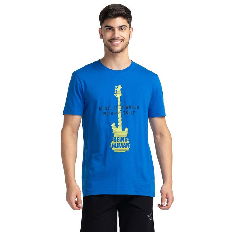 Being Human Men Short Sleeve T-Shirt Blue (S)