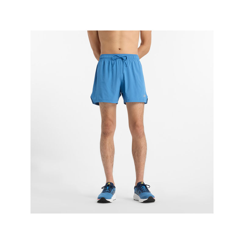 New Balance Blue Polyester Solid Shorts (S)