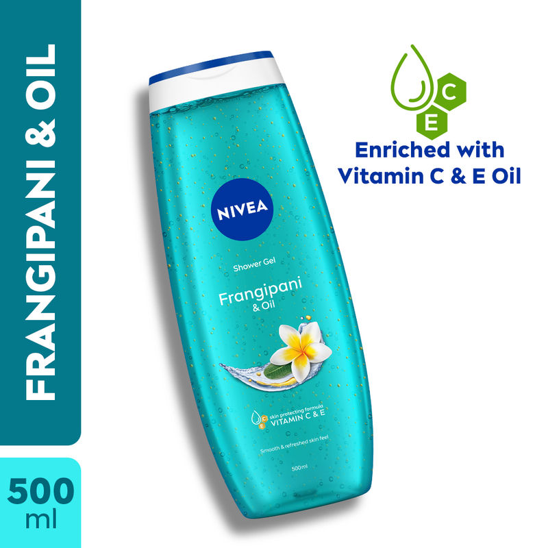 NIVEA Frangipani & care oil Body wash for long-lasting fresh