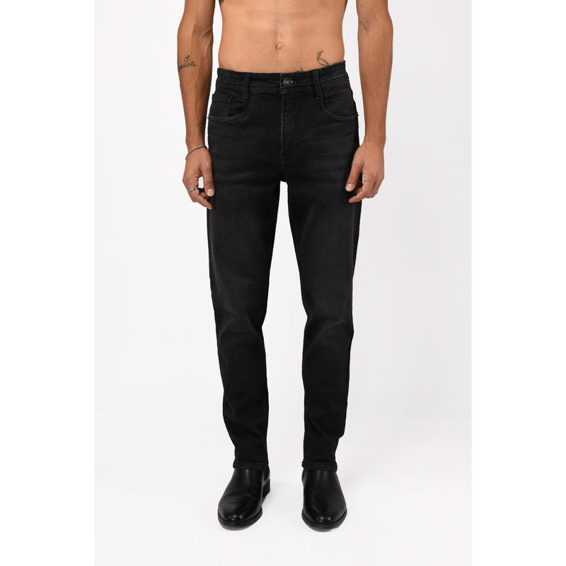 TAILORAEDGE Black Classic Edge Tailored Jeans (28)