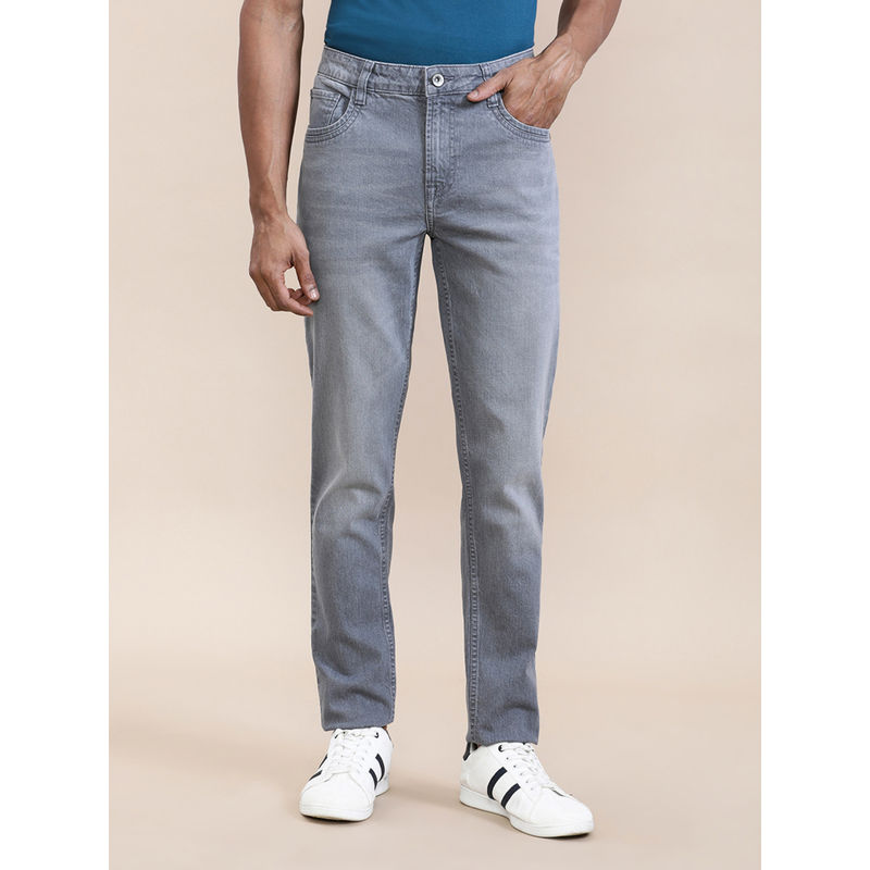 Crocodile Stone Wash Slim Fit Grey Jeans (34)