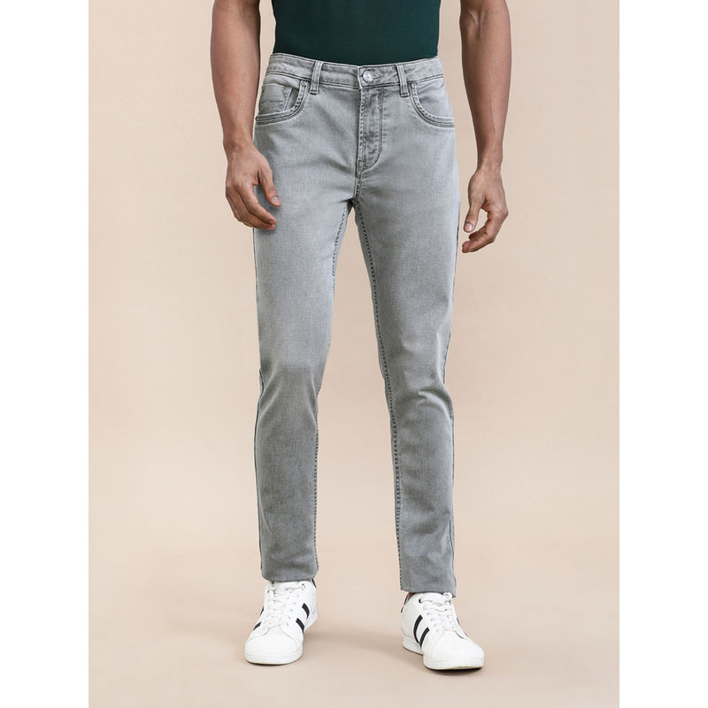 Crocodile Stone Washed Olive Knit Slim Fit Jeans (34)