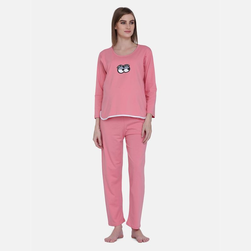 Mamma Presto Sleepy Eyes Feeding Nightwear Set - Coral (L)