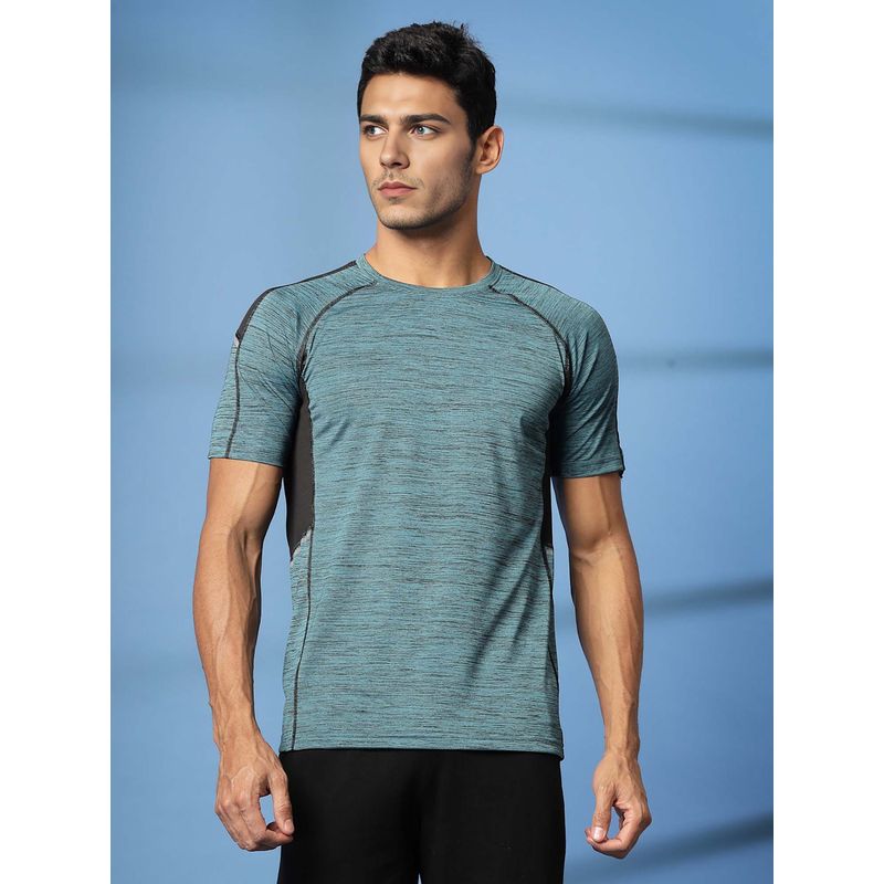 CHKOKKO Green Men's Regular Dry Fit Gym Sports T-shirt (5XL)