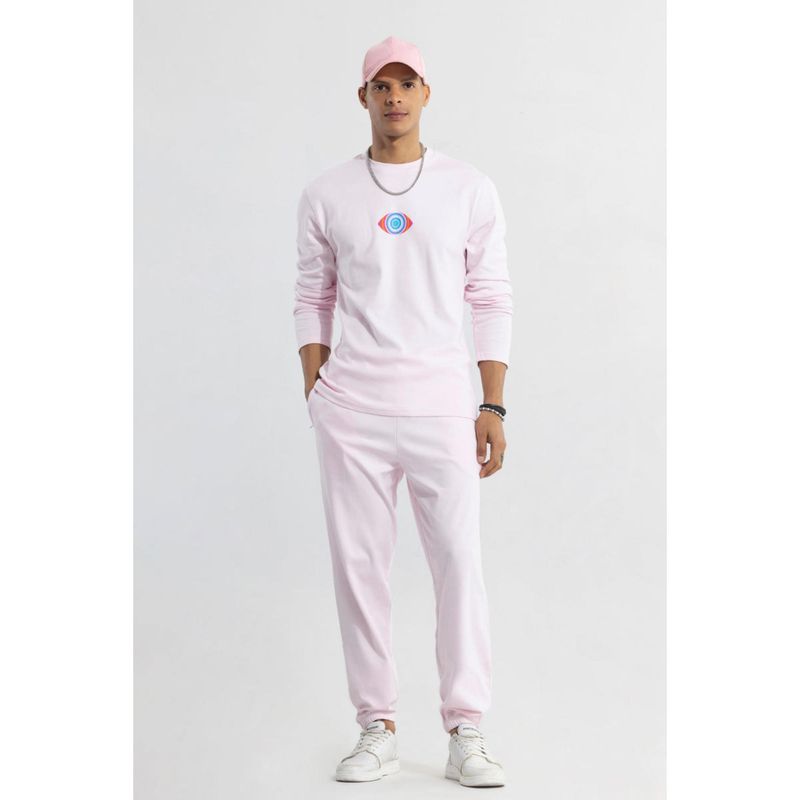 Snitch Become More Aware Pink T-Shirt with Joggers Co-Ord (Set of 2) (L)