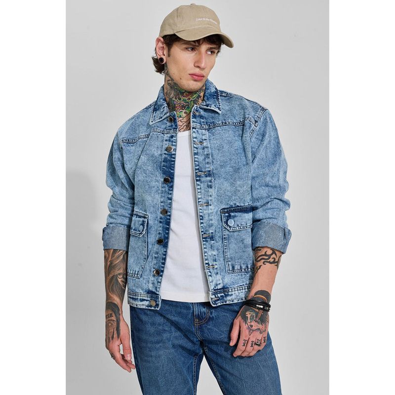 Snitch Blue Double Pocket Denim Jacket (L)