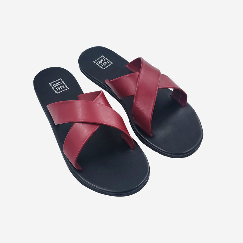 Post Card Dasiy - Red Flats Sandals - EURO 36