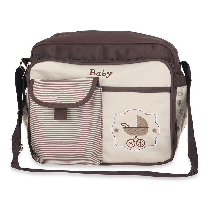 NFI Essentials Newborn Baby Diaper Changing Brown Mother Bag