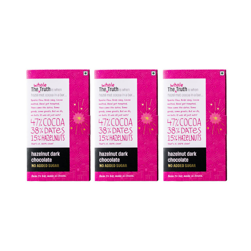 Buy The Whole Truth Dark Chocolate Hazelnut - Pack of 3 Online
