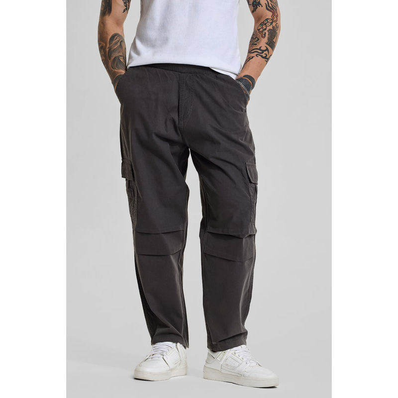 Snitch Brown Relaxed Fit Cargo Pants (30)