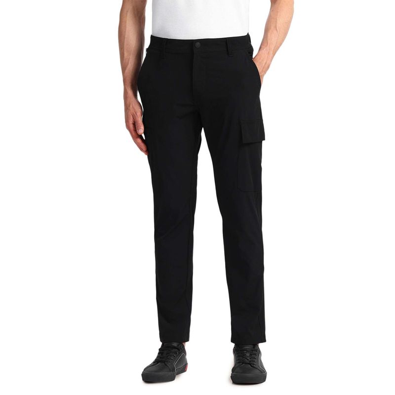 U.S. POLO ASSN. Slim Straight Fit Solid Trousers (38)