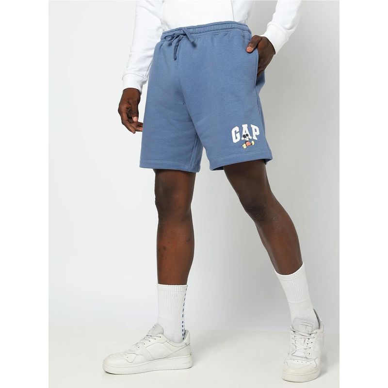 GAP Blue Regular Fit Mid Rise Shorts (XS)