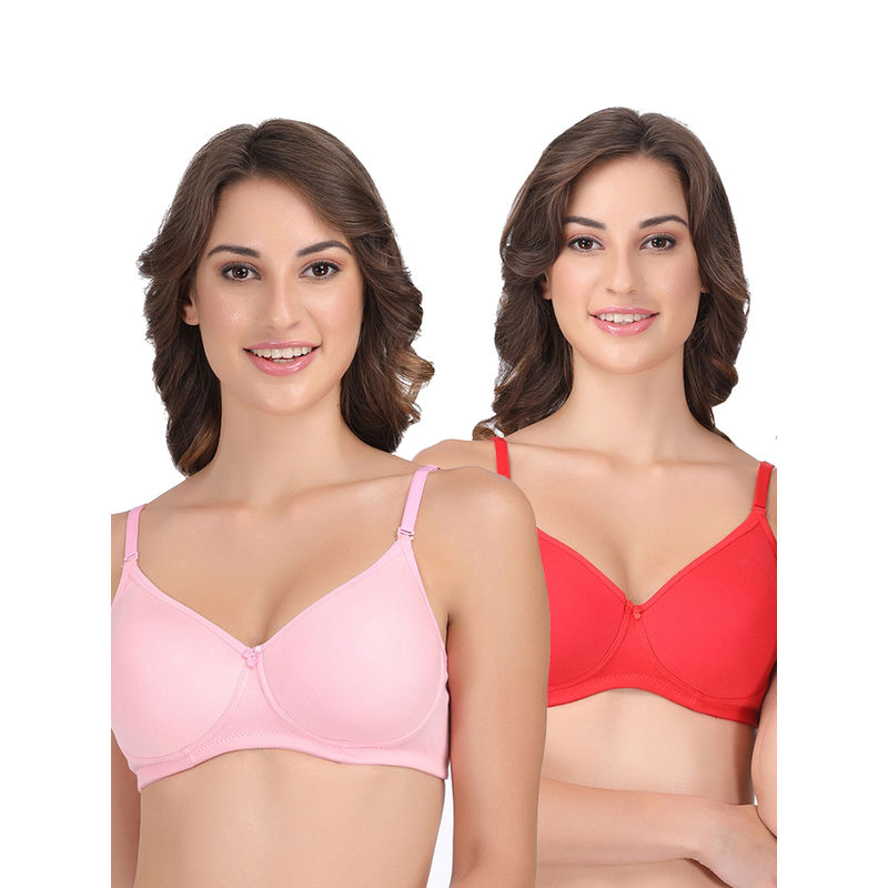Groversons Paris Beauty Padded Bra Combo Pack of 2 - Multi-Color (34B)
