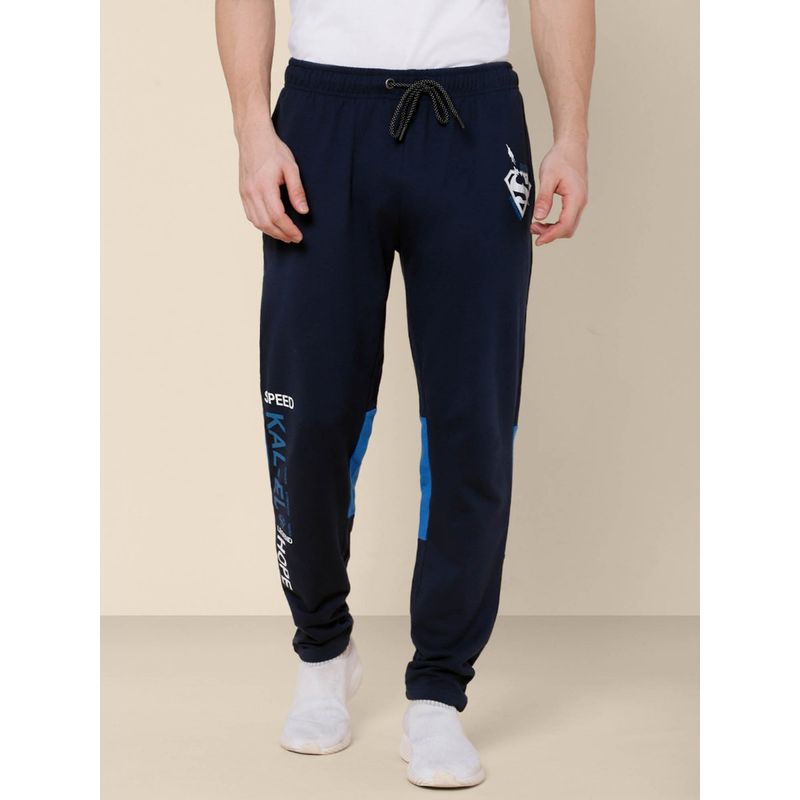 Free Authority Young Men Superman Printed Blue Jogger (L)
