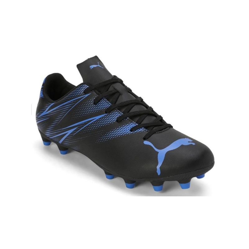 Puma ATTACANTO FG/AG Black-Bluemazing Football Shoes - Black (UK 7)