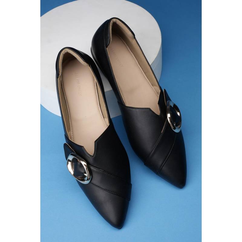 Allen Solly Women Black Casual Slip Ons Ballerina (UK 5)