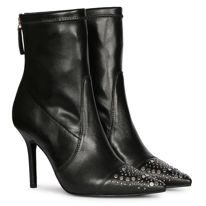 Saint G Estrella Studded Stretch Napa Leather Stiletto Ankle Casual Boots (EURO 36)