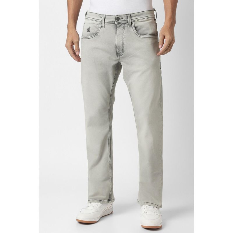 Peter England Men Grey Light Wash Jeans (30)