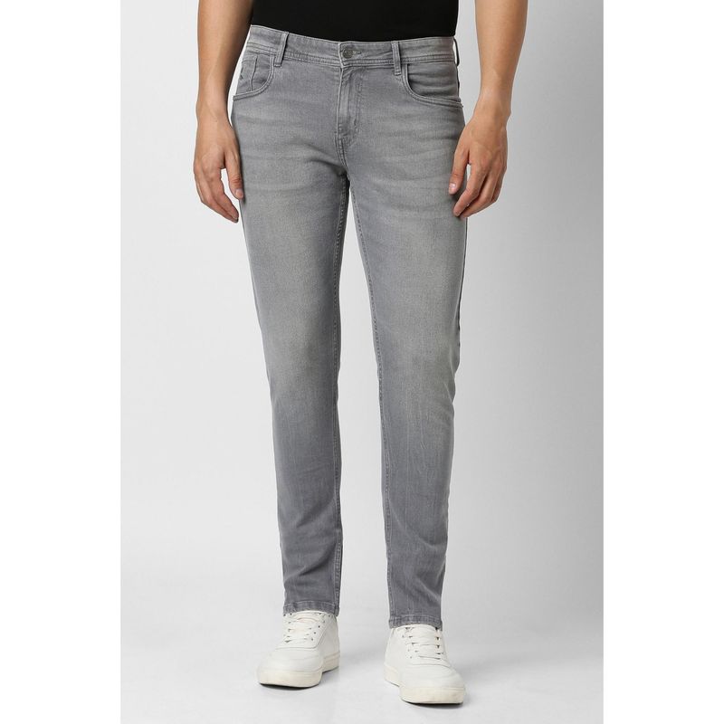 Peter England Men Grey Light Wash Jeans (30)