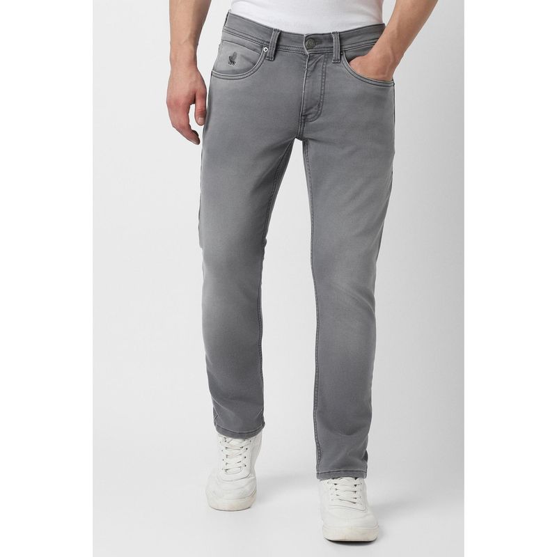 Peter England Mens Grey Mid Wash Jeans (32)