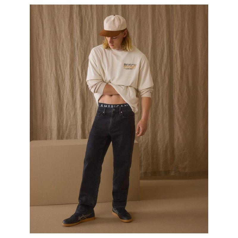 American Eagle Mens Black Easyflex Loose Jeans (29)