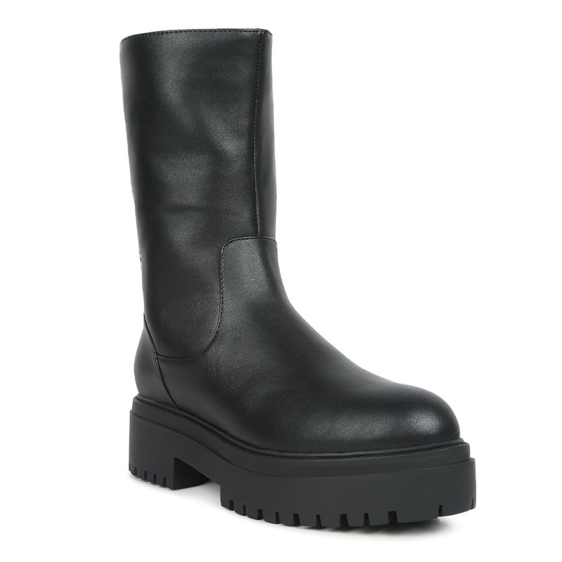 London Rag Black Lug Sole Boots (EURO 40)