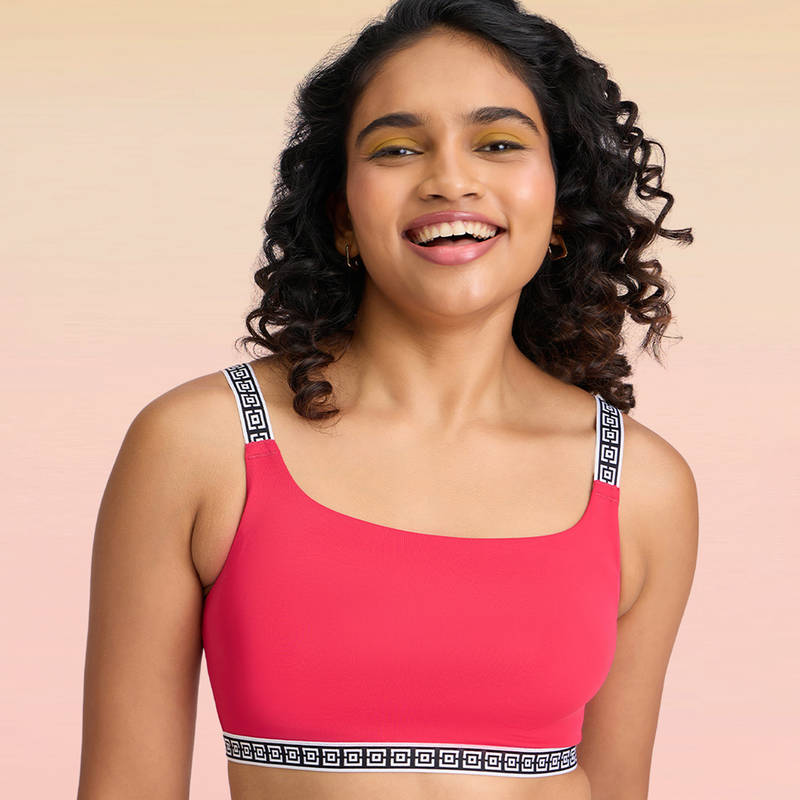Lola and Mae Varsity Edit Sports Bra - Red LMB1021 (M)