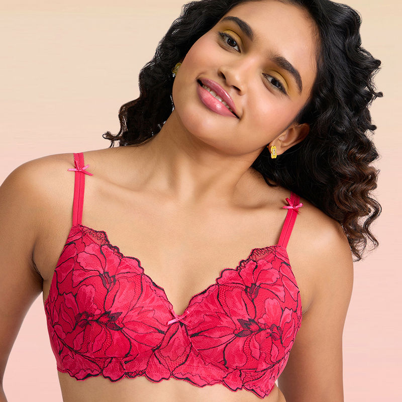 Lola and Mae The Parisian Cut T-shirt Bra - Red LMB1023 (32C)