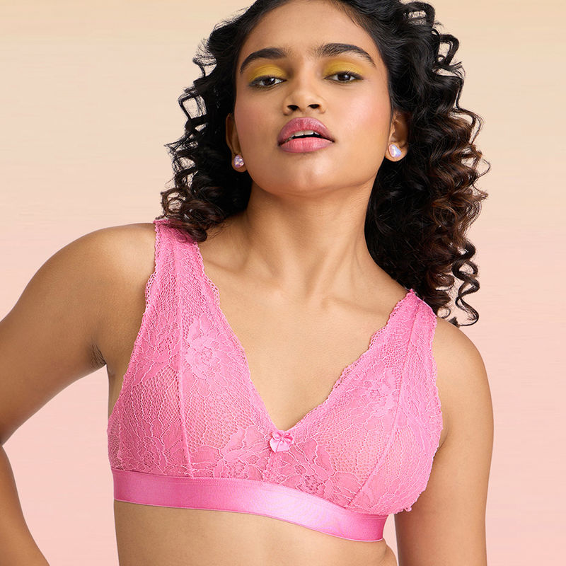 Lola and Mae "The Parisian Cut" Non Padded Bralette - Rose LMB1035 (S)