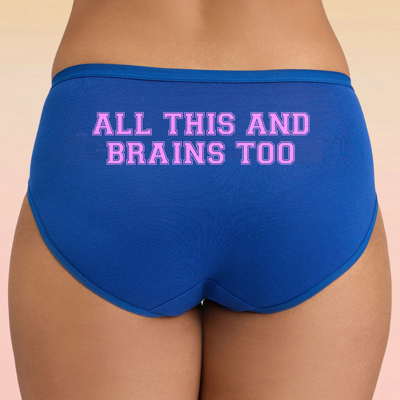C.O.A.T Hipster-Panty Pack of 1-All Brains Dark Blue LMP1015 (2XL)
