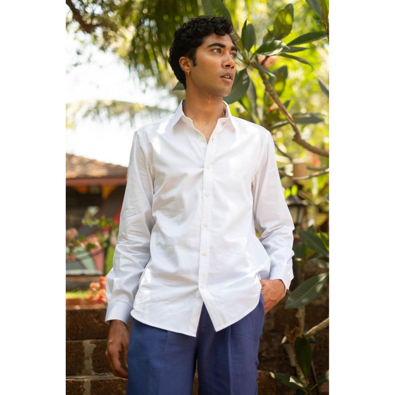 Creatures of Habit Egyptian Cotton Shirt- Easy Care White (S)