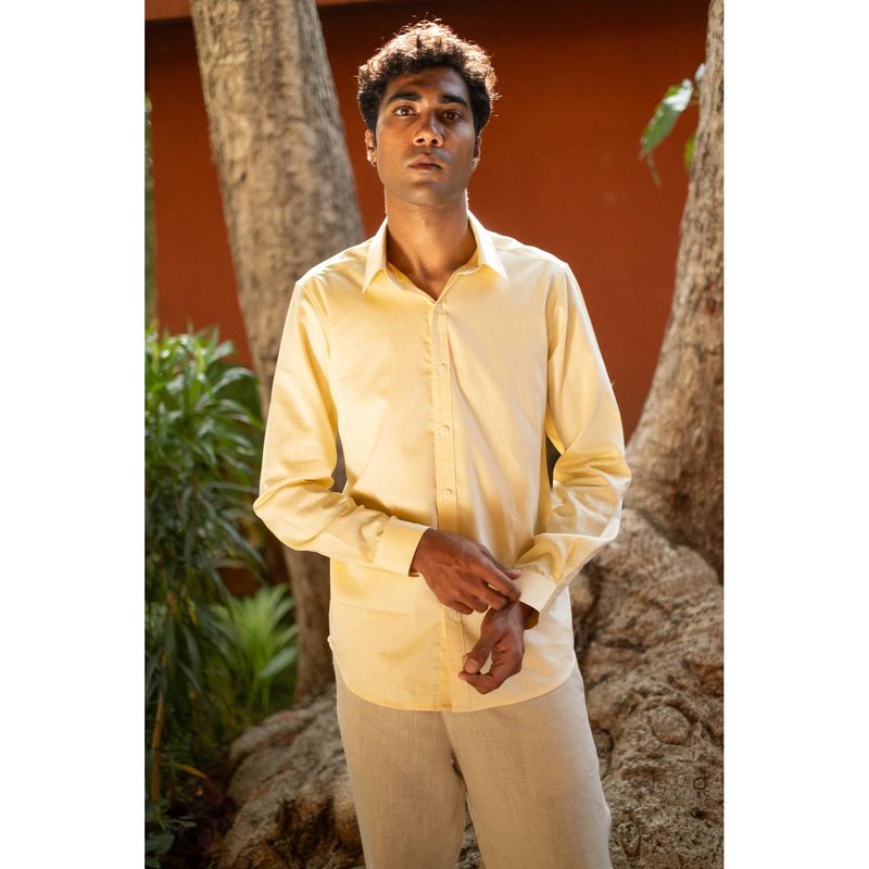 Creatures of Habit Egyptian Cotton Shirt- Lemon Yellow (S)