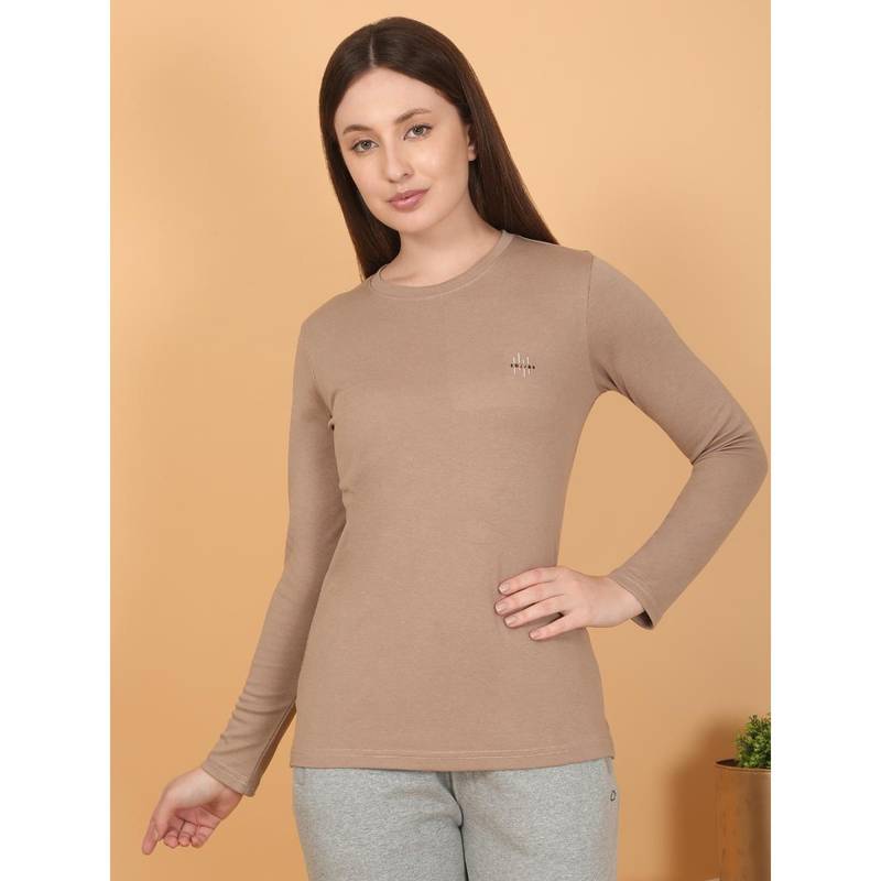 Sweet Dreams Women Beige Solid T-Shirt (3XL)