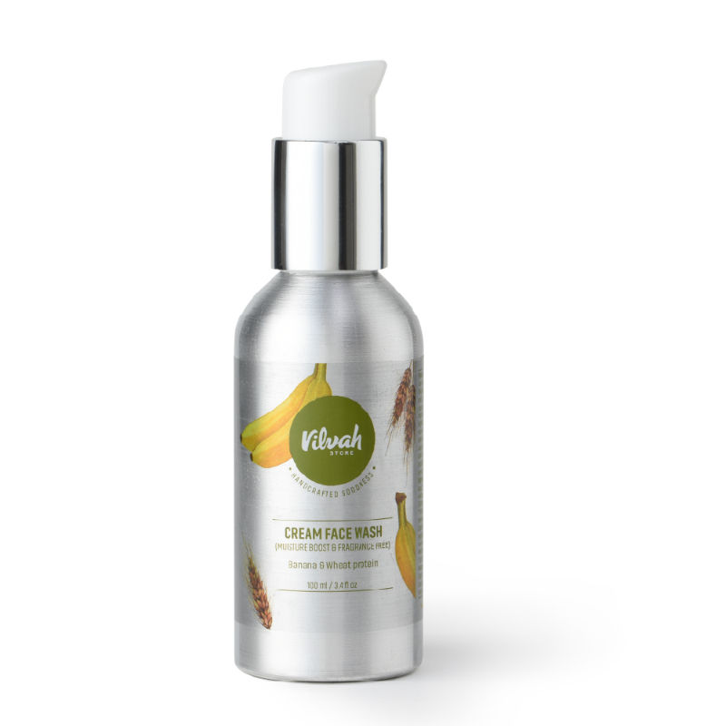 VILVAH Cream Face Wash with Banana & Wheat Protein Buy VILVAH Cream