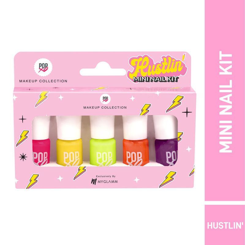 Myglamm Popxo Makeup Collection Mini Nail Kit - Glossy Nail Polish - Hustlin'