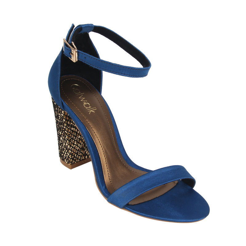 CATWALK Glitter Block Heel Sandals UK 4
