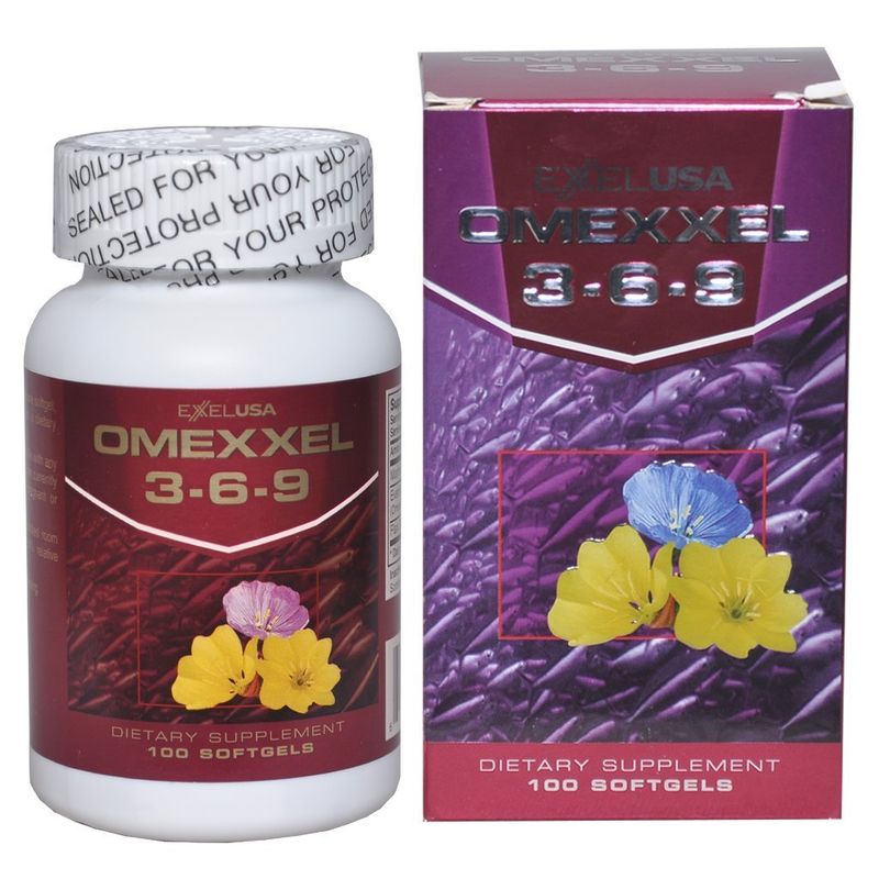 ExxelUSA Omexxel Omega 3 - 6 - 9 Softgel Capsules 900 Mg