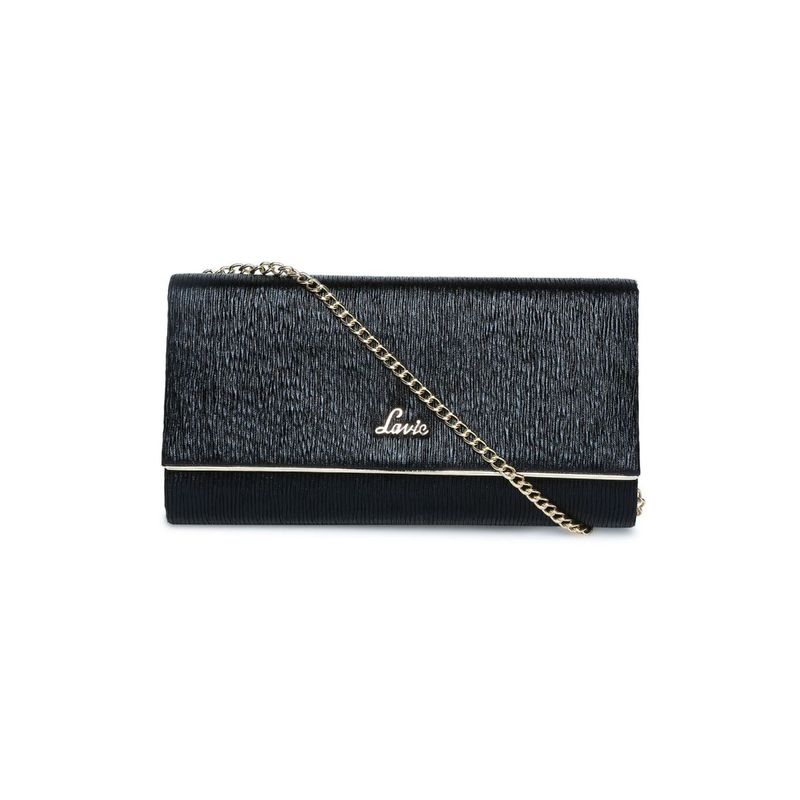 Lavie Solid/Plain Black Clutches Buy Lavie Solid/Plain Black Clutches