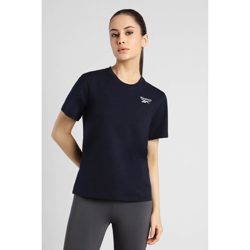 Reebok Women Navy always Fresh T-Shirt (XS)