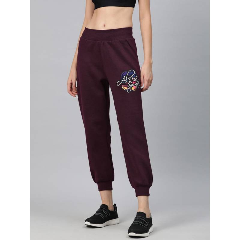 Alcis Women Embroidered Sports Joggers (L)