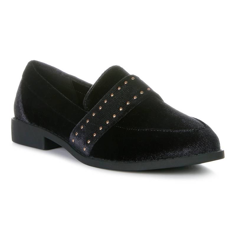 London Rag Solid Black Loafers (EURO 38)