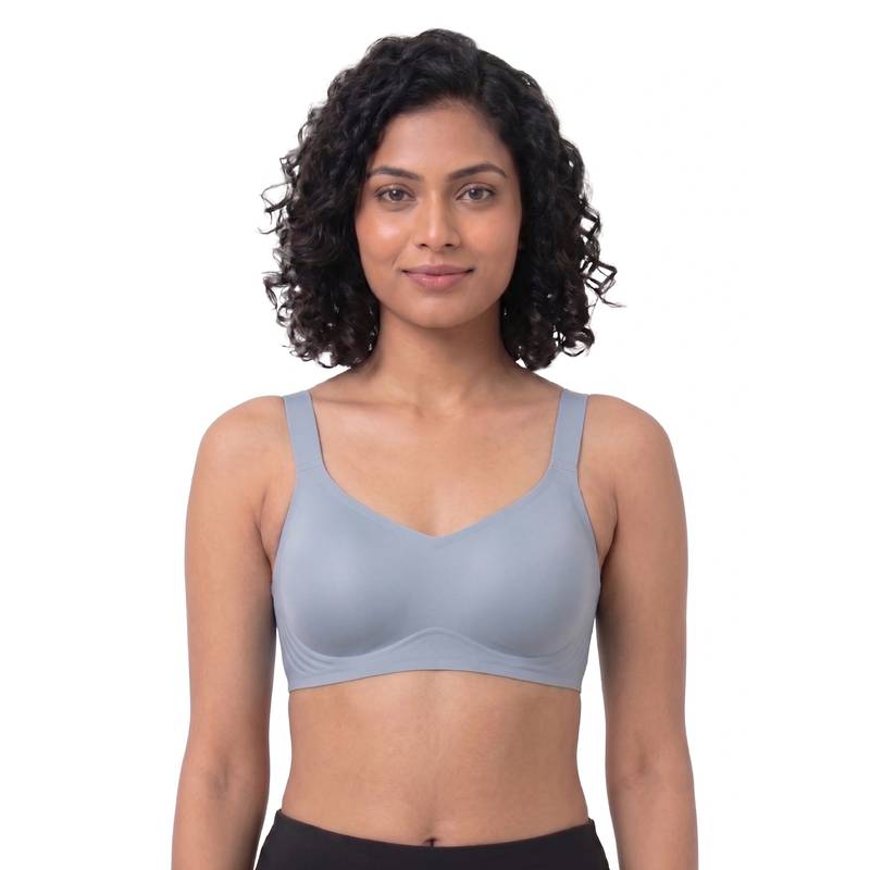 BLOSSOM Women Nylon-Spandex Medium Support Seamless Removable Pad Invisible Finish Bra (34B)