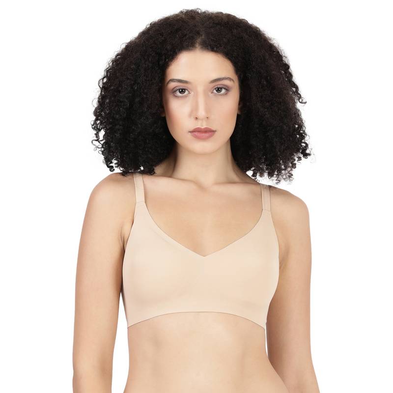 BLOSSOM Women’s Full Coverage Seamless Removable Padded Cups Soft Polyamide Elastane (32B)
