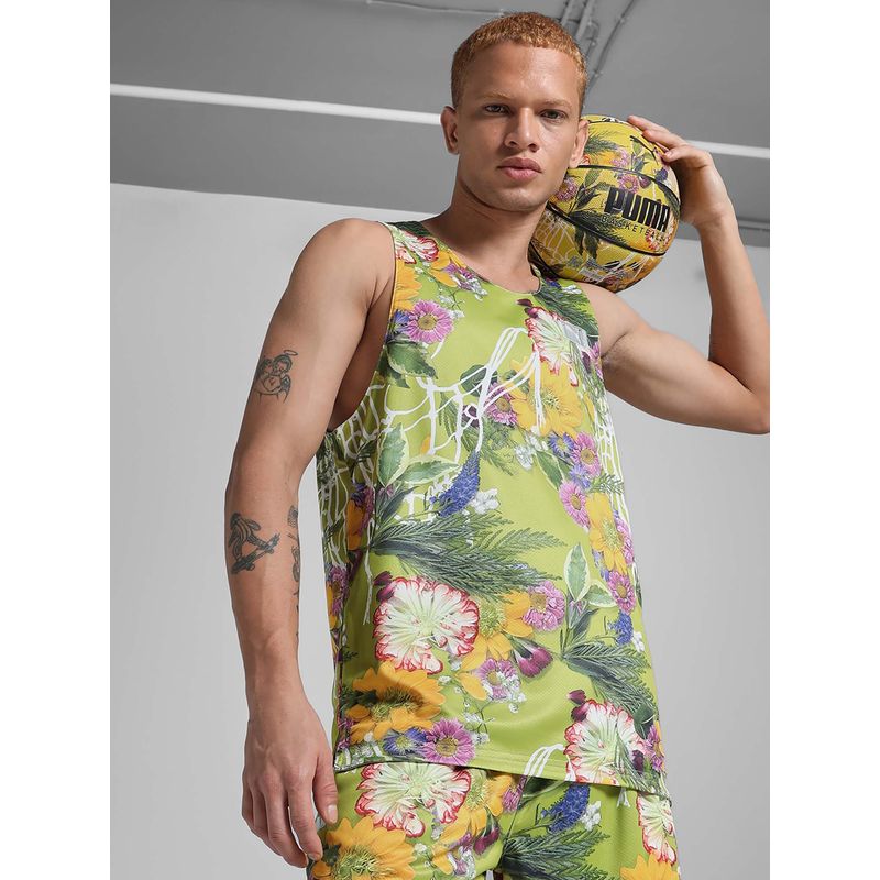 Puma Dunked In Florals Men's Reversible Basketball Jersey (S)