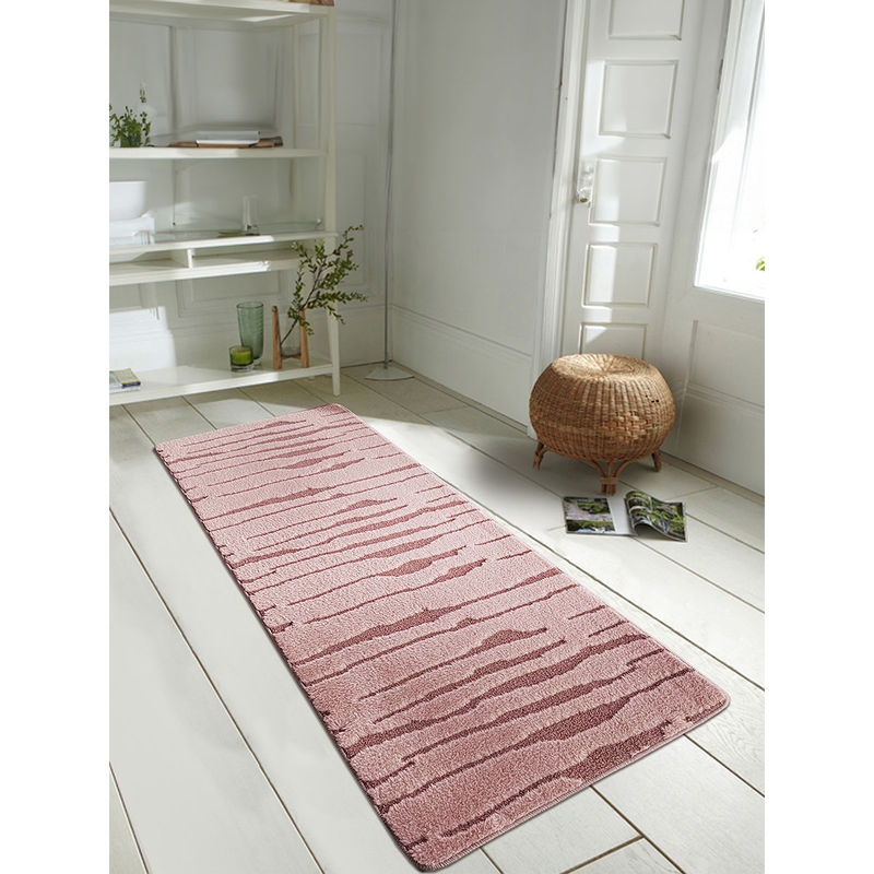 OBSESSIONS Lynx Solid Bedside Runner Blush (5 x 2 Feet)