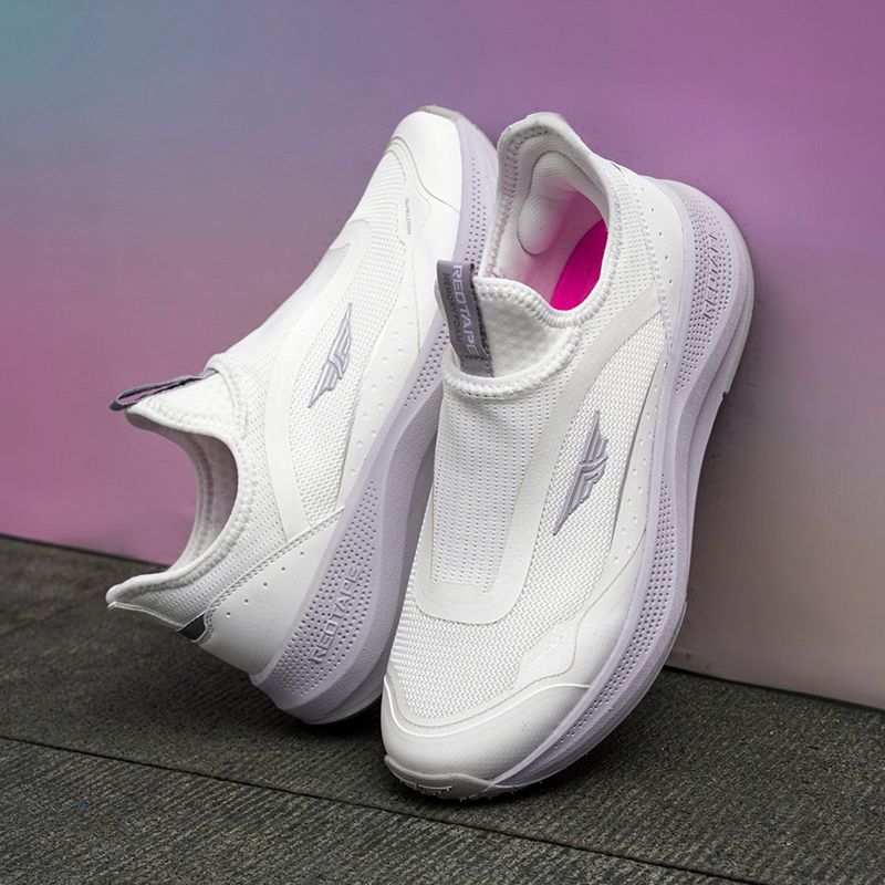 Red Tape Women Textured Lavender and White Walking Slip-On Shoes (UK 6)