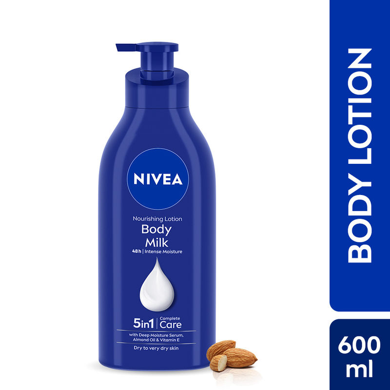 NIVEA Vit E Body Milk Lotion - 5 In 1 Complete Care For 48H Nourished & Smooth Skin (Very Dry Skin)